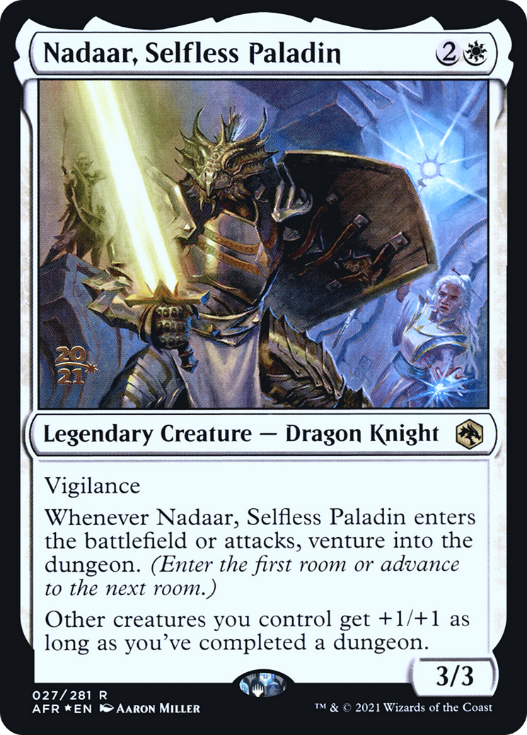 Nadaar, Selfless Paladin (PRE-27S) [Adventures in the Forgotten Realms Promos] Foil