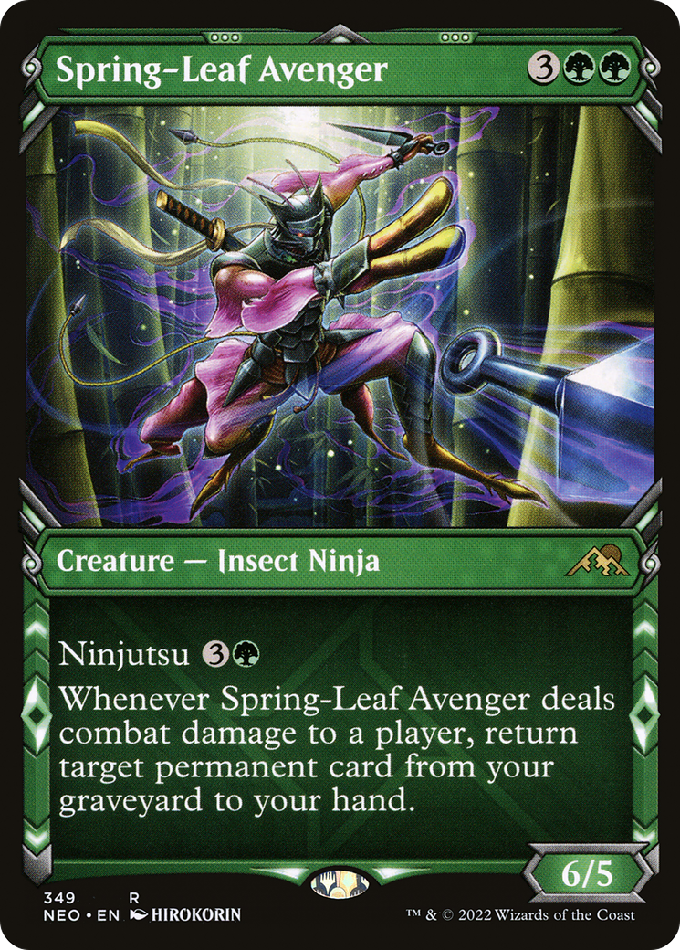Spring-Leaf Avenger (Showcase) (NEO-349) [Kamigawa: Neon Dynasty]