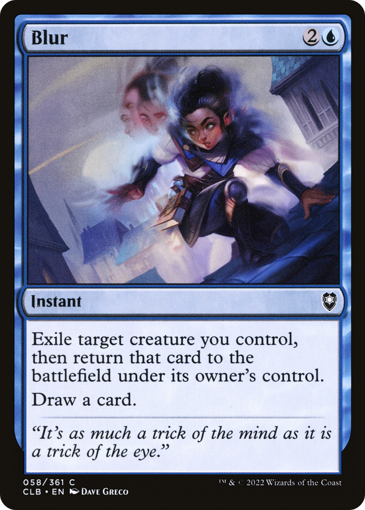 Blur (CLB-058) [Commander Legends: Battle for Baldur's Gate] Foil