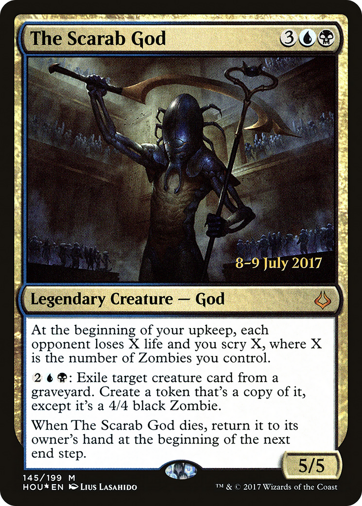 The Scarab God (PRE-145S) [Hour of Devastation Promos] Foil