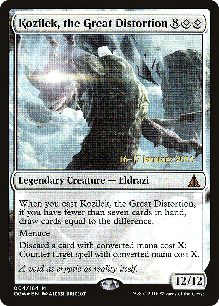 Kozilek, the Great Distortion (PRE-04S) [Oath of the Gatewatch Promos] Foil