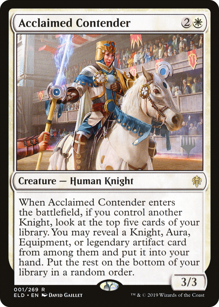 Acclaimed Contender (PPELD-01P) [Throne of Eldraine Promos] Foil