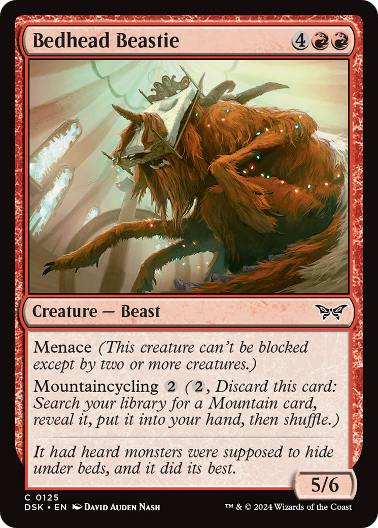 Bedhead Beastie (DSK-125) [Duskmourn: House of Horror] Foil