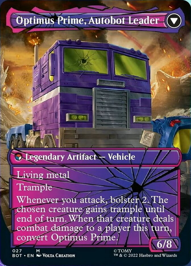 Optimus Prime, Hero // Optimus Prime, Autobot Leader (BOT-027) [Transformers]: (shatteredglass, convertdfc) (Borderless)