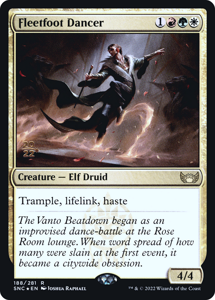 Fleetfoot Dancer (PRE-188) [Streets of New Capenna Promos] Foil