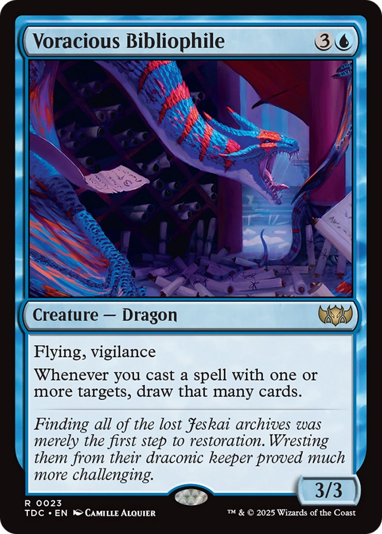 Voracious Bibliophile (TDC-023) [Commander: Tarkir: Dragonstorm]