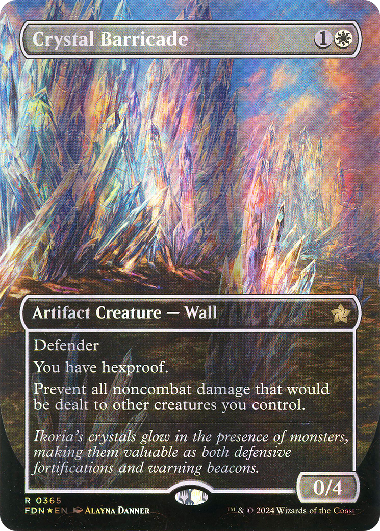 Crystal Barricade (FDN-365) [Foundations] (Borderless) Foil