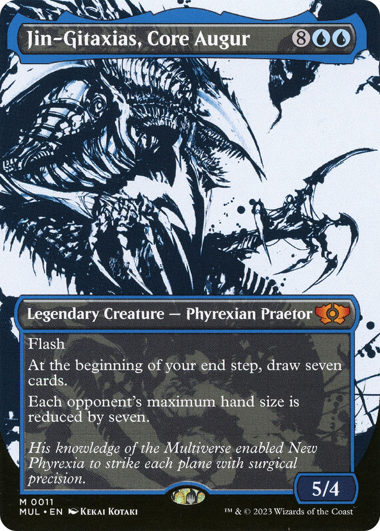 Jin-Gitaxias, Core Augur (MUL-011) [Multiverse Legends]: (Showcase) (Borderless) Foil