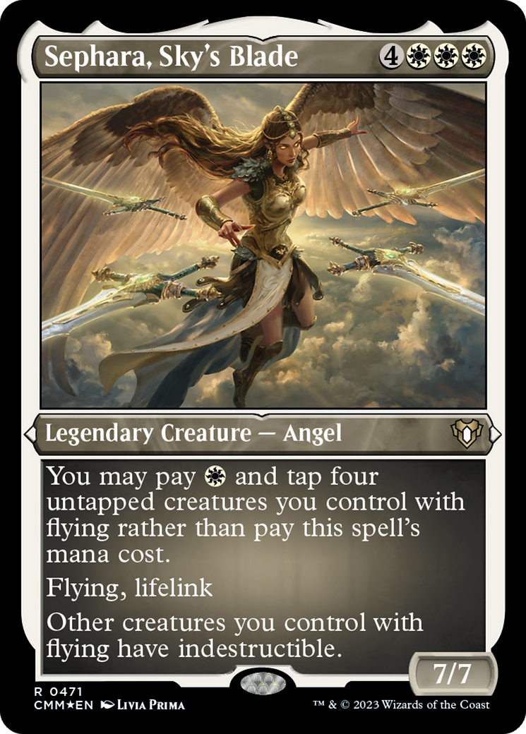 Sephara, Sky's Blade (CMM-471) [Commander Masters] Etched Foil