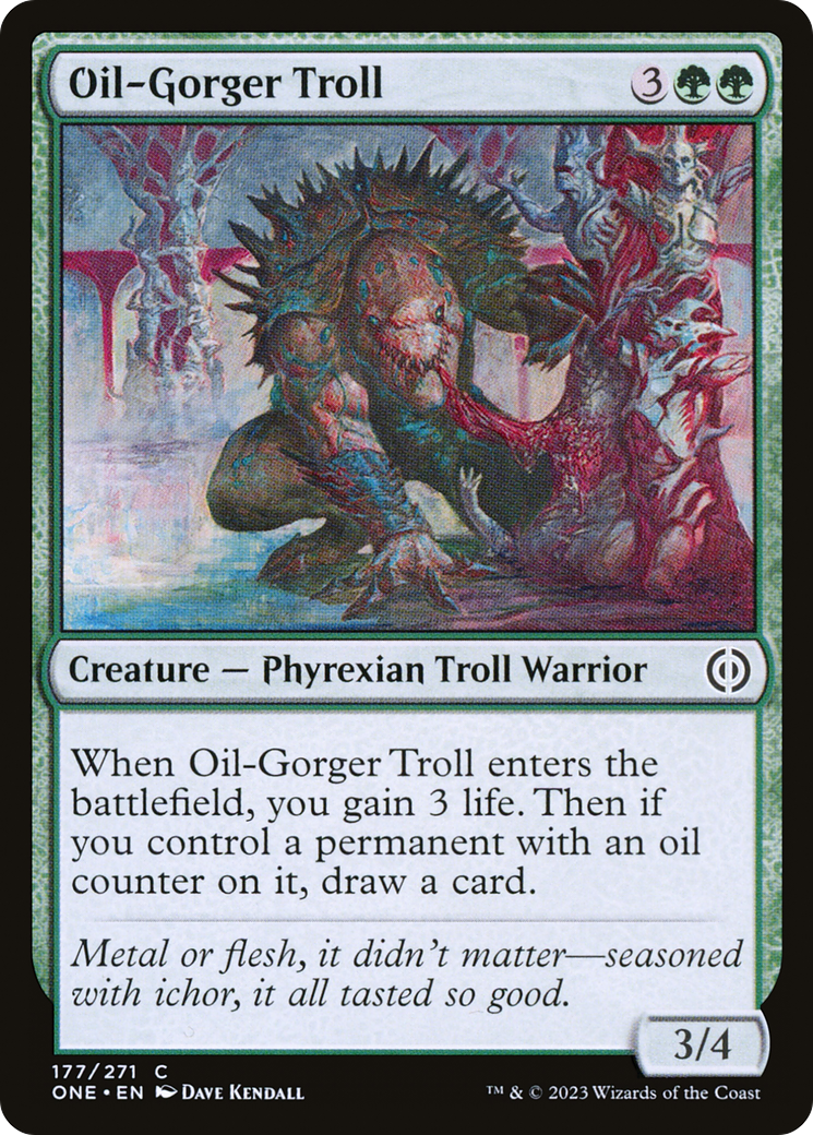 Oil-Gorger Troll (ONE-177) [Phyrexia: All Will Be One] Foil