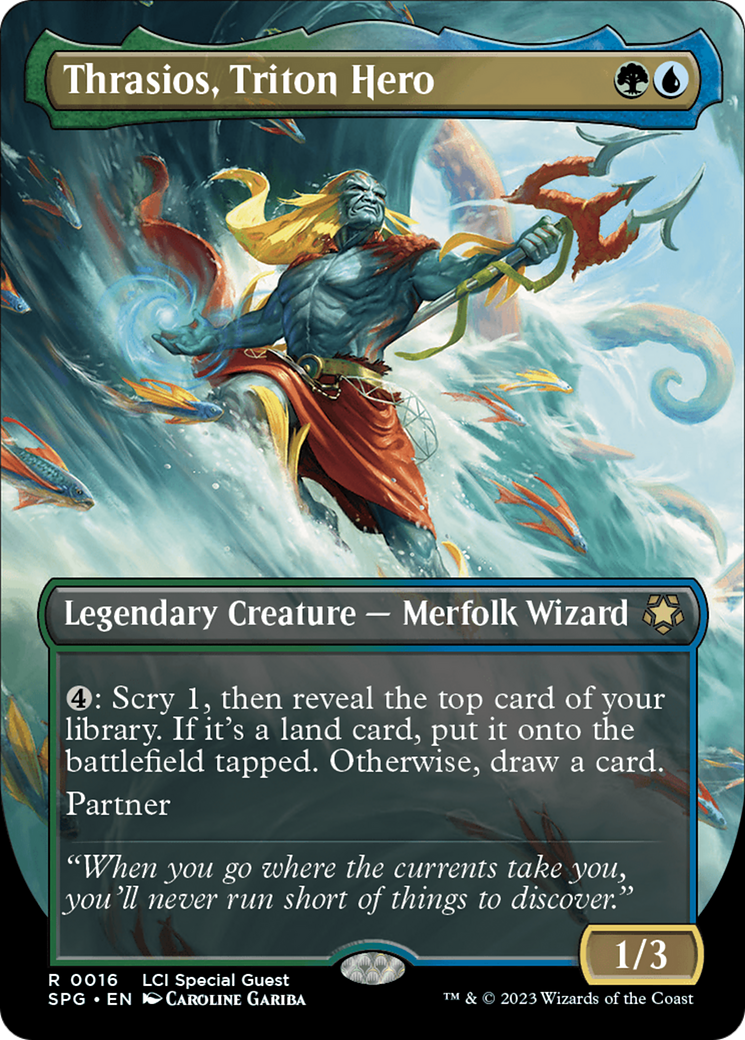 Thrasios, Triton Hero (SPG-016) [Special Guests] (Borderless) Foil