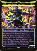 Hidetsugu, Devouring Chaos (Neon Yellow) (WPN Exclusive) (NEO-432) (Showcase) [Kamigawa: Neon Dynasty] Foil