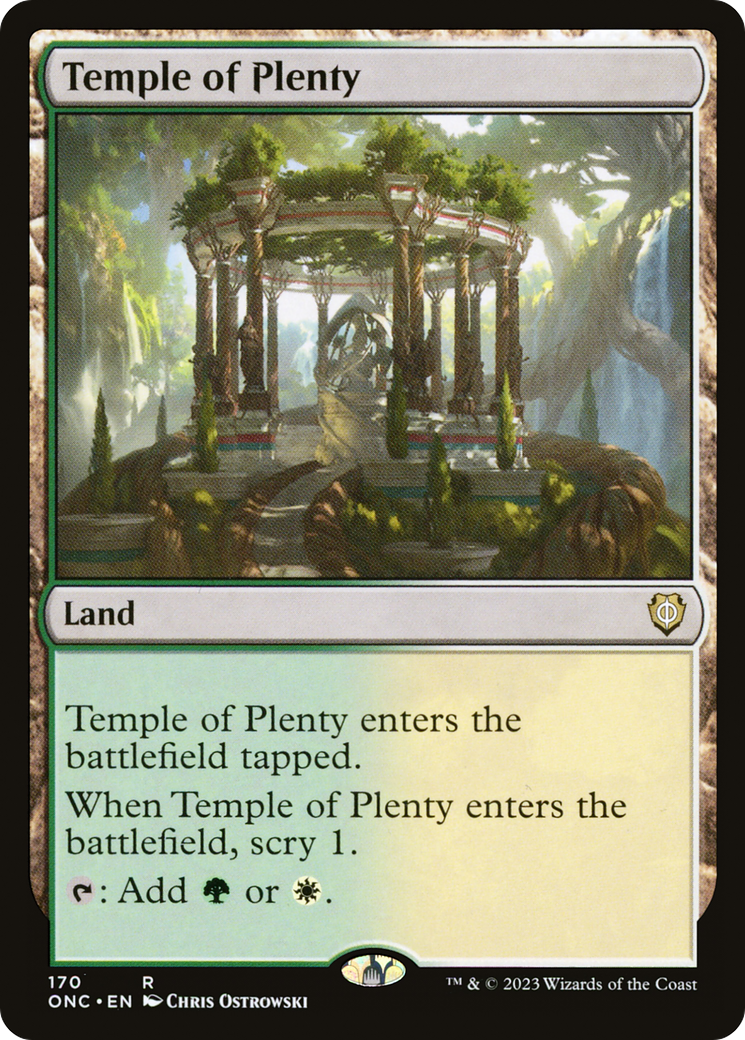 Temple of Plenty (ONC-170) [Phyrexia: All Will Be One Commander]