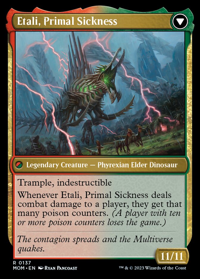 Etali, Primal Conqueror // Etali, Primal Sickness (MOM-137) [March of the Machine]