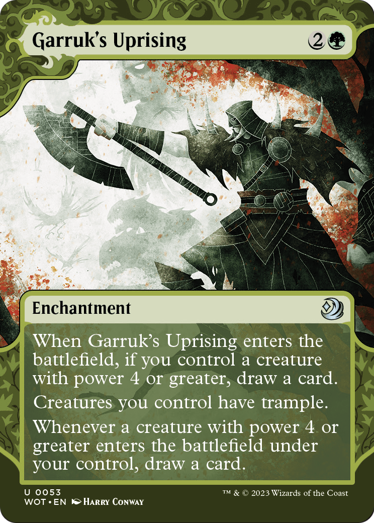 Garruk's Uprising (WOT-053) (Showcase) (Borderless) [Wilds of Eldraine: Enchanting Tales]