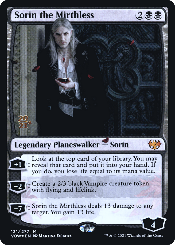 Sorin the Mirthless (PRE-131) [Innistrad: Crimson Vow Promos] Foil