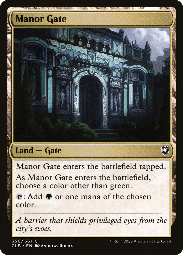 Manor Gate (CLB-356) [Commander Legends: Battle for Baldur's Gate]