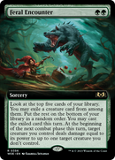 Feral Encounter (WOE-356) [Wilds of Eldraine]: (Extended Art)