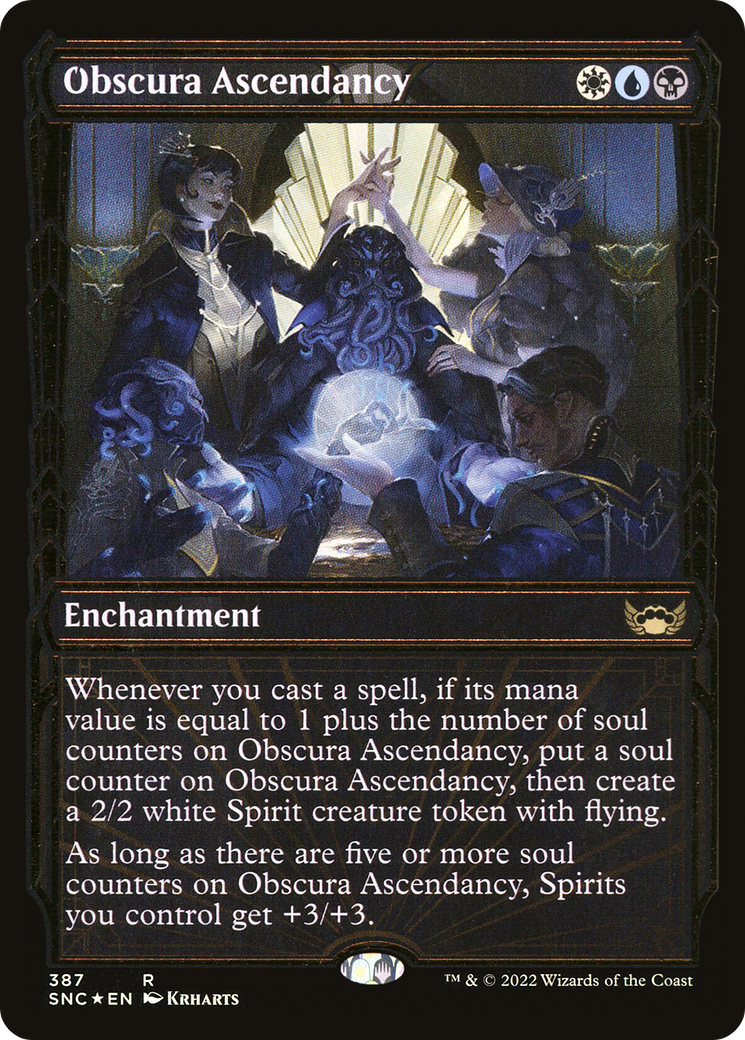 Obscura Ascendancy (Gilded Foil) (SNC-387) (Showcase) [Streets of New Capenna] Foil