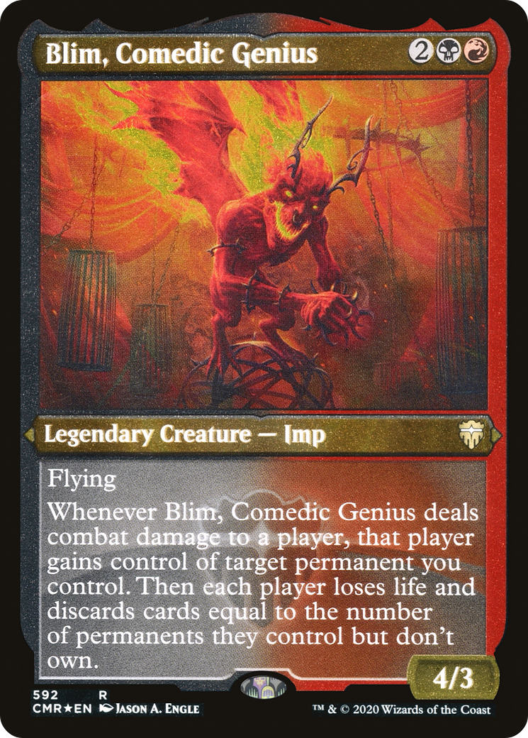 Blim, Comedic Genius (CMR-592) [Commander Legends] Etched Foil