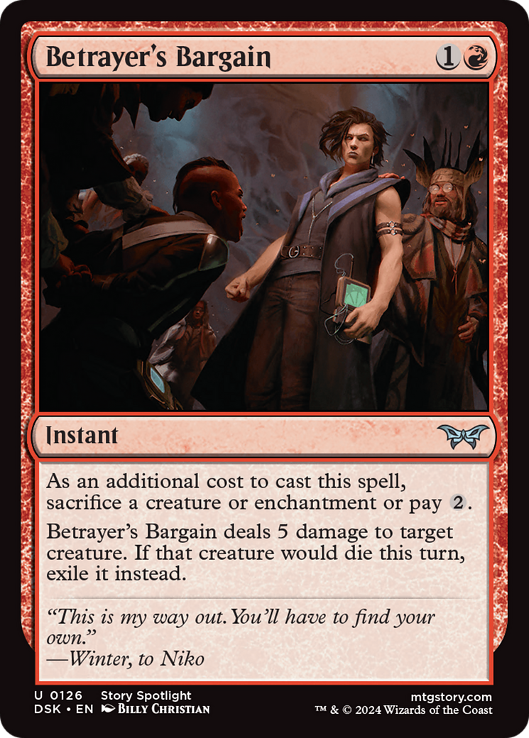 Betrayer's Bargain (DSK-126) [Duskmourn: House of Horror] Foil