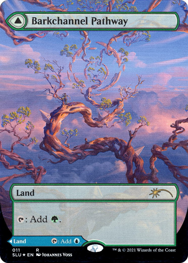 Barkchannel Pathway // Tidechannel Pathway (SLU-011) [Secret Lair: Ultimate Edition]: (Showcase) (Borderless) Foil