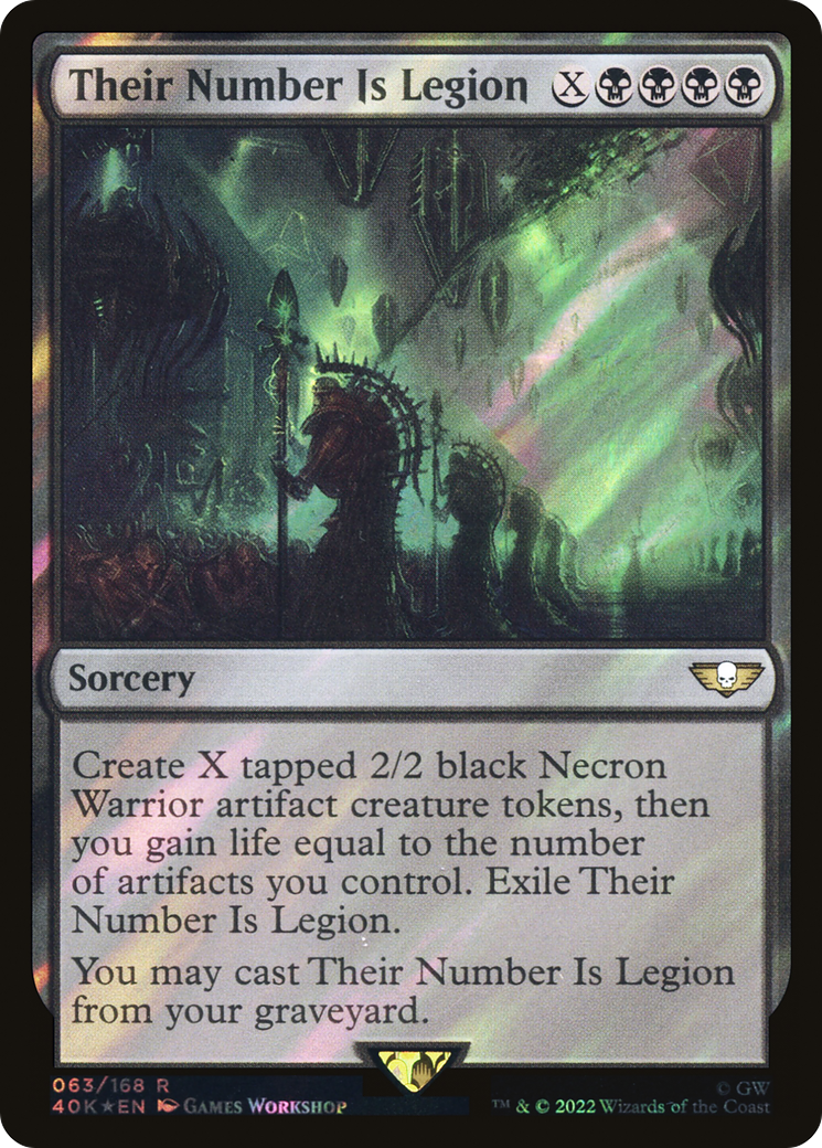 Their Number Is Legion (Surge Foil) (40K-063) [Warhammer 40,000 Commander] Foil
