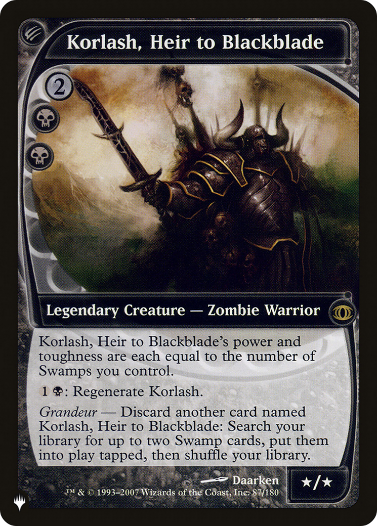 Korlash, Heir to Blackblade (LIST-FUT-87) [The List]