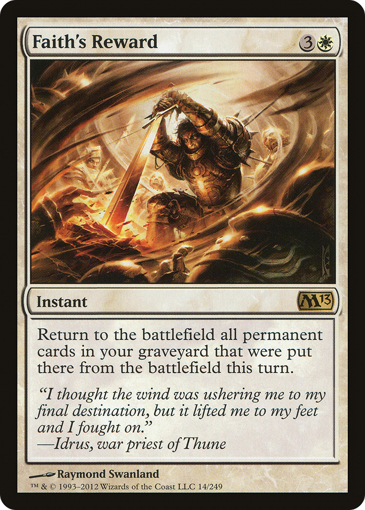 Faith's Reward (M13-014) [Magic 2013]