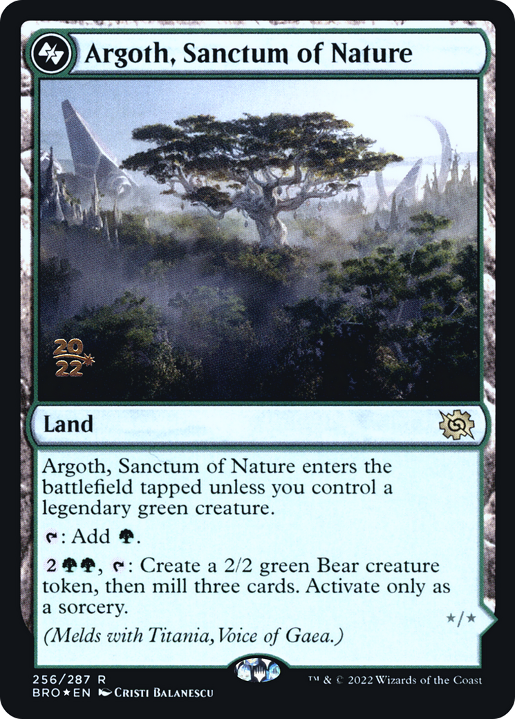 Argoth, Sanctum of Nature (PRE-256) [The Brothers' War Promos] Foil