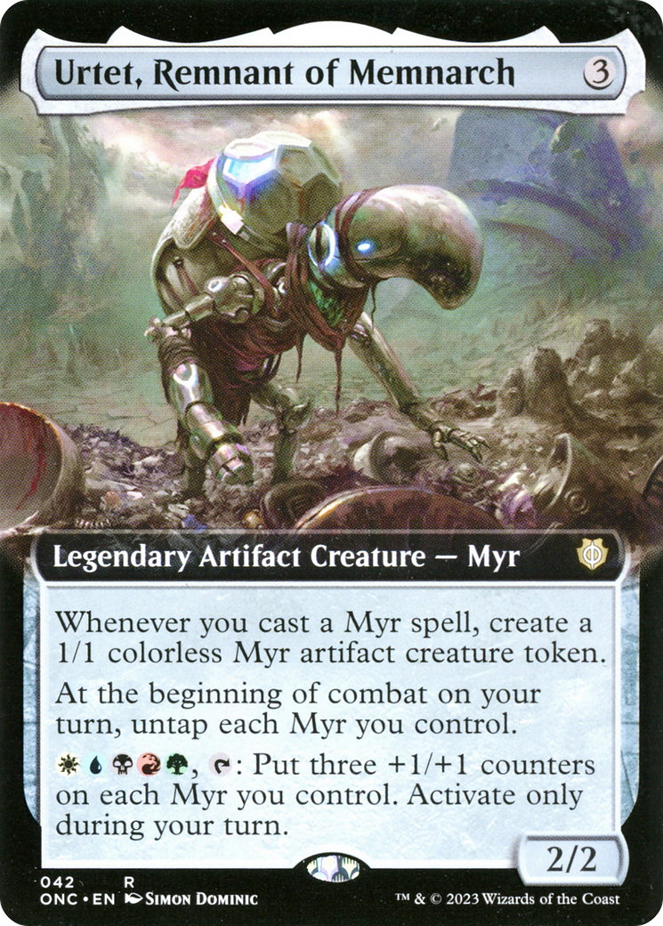 Urtet, Remnant of Memnarch (ONC-042) [Phyrexia: All Will Be One Commander]: (Extended Art) Foil