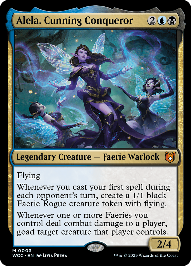 Alela, Cunning Conqueror (WOC-003) [Wilds of Eldraine Commander]