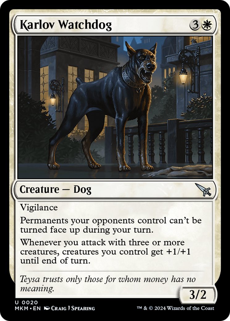 Karlov Watchdog (MKM-020) [Murders at Karlov Manor] Foil