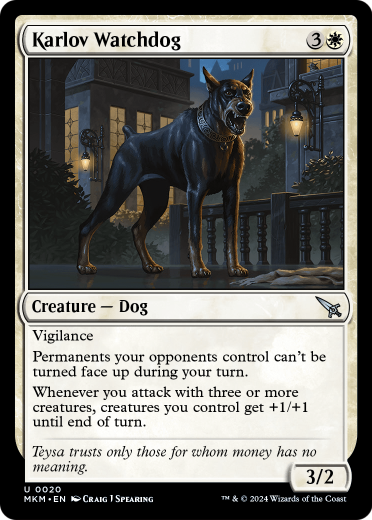 Karlov Watchdog (MKM-020) [Murders at Karlov Manor] Foil