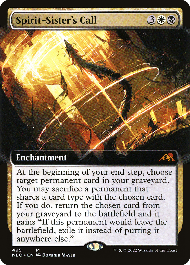 Spirit-Sister's Call (Extended Art) (NEO-495) [Kamigawa: Neon Dynasty]