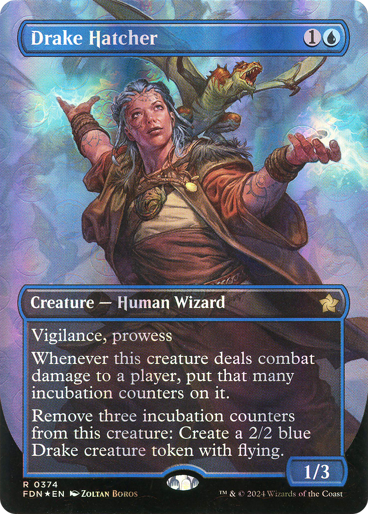 Drake Hatcher (FDN-374) [Foundations] (Borderless) Foil
