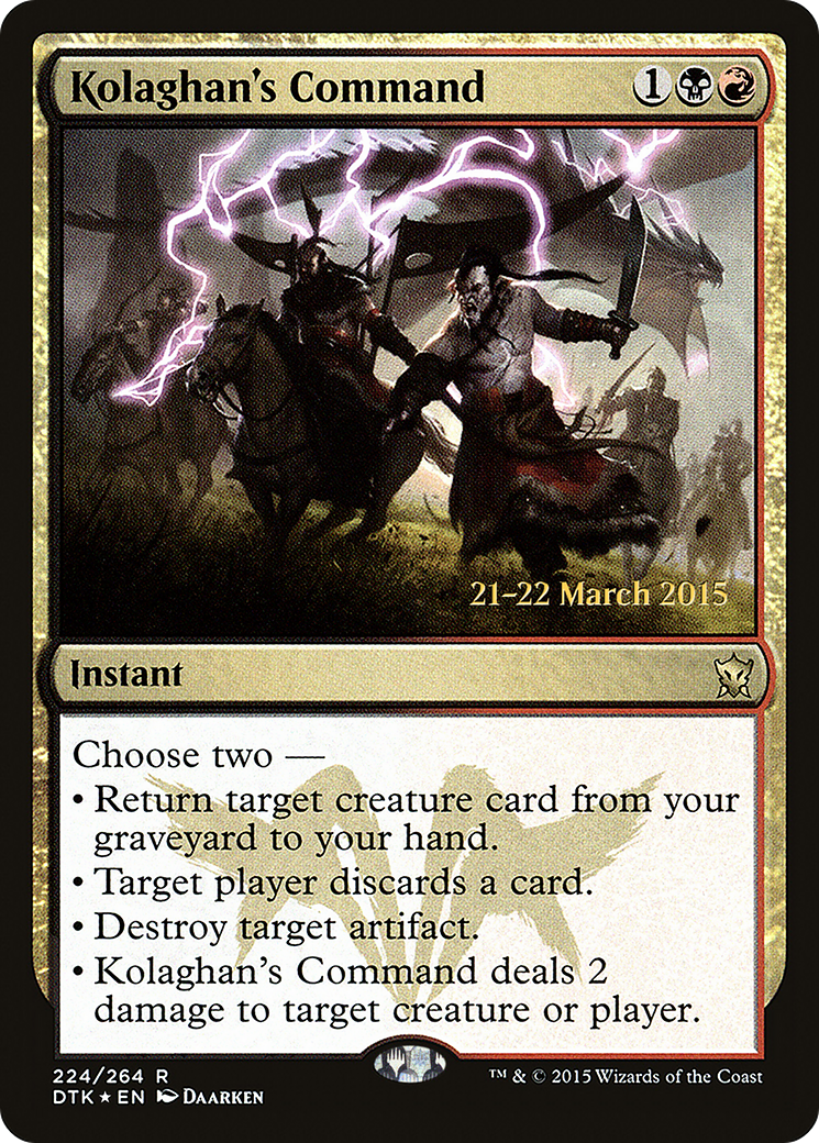 Kolaghan's Command (PRE-224S) [Dragons of Tarkir Promos] Foil