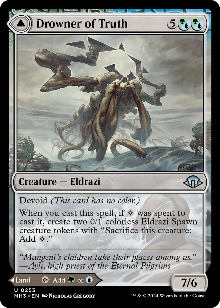 Drowner of Truth // Drowned Jungle (MH3-253) [Modern Horizons 3]: (devoid)