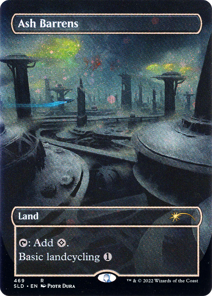 Ash Barrens (Borderless) (Galaxy Foil) (SLD-469) (Borderless) [Secret Lair Drop] Foil