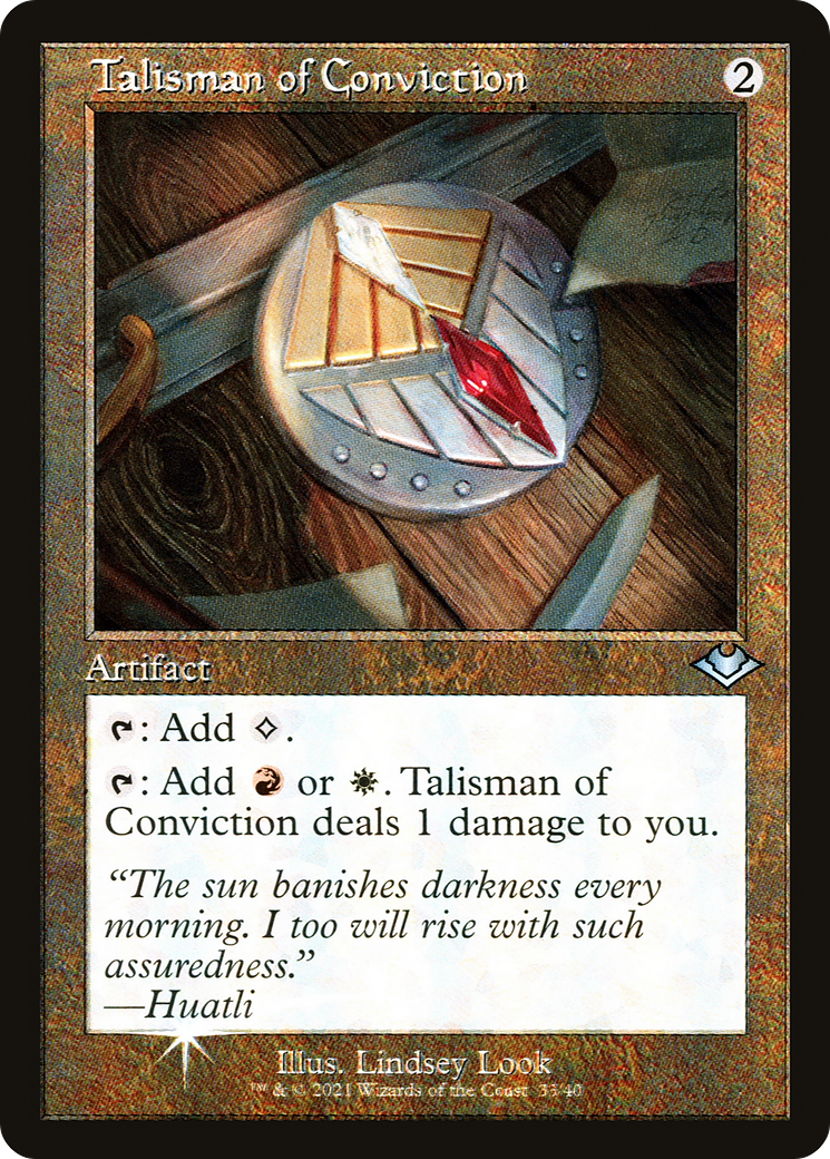 Talisman of Conviction (Retro Frame) (MH1-033) [Modern Horizons 1 Timeshifts] Foil