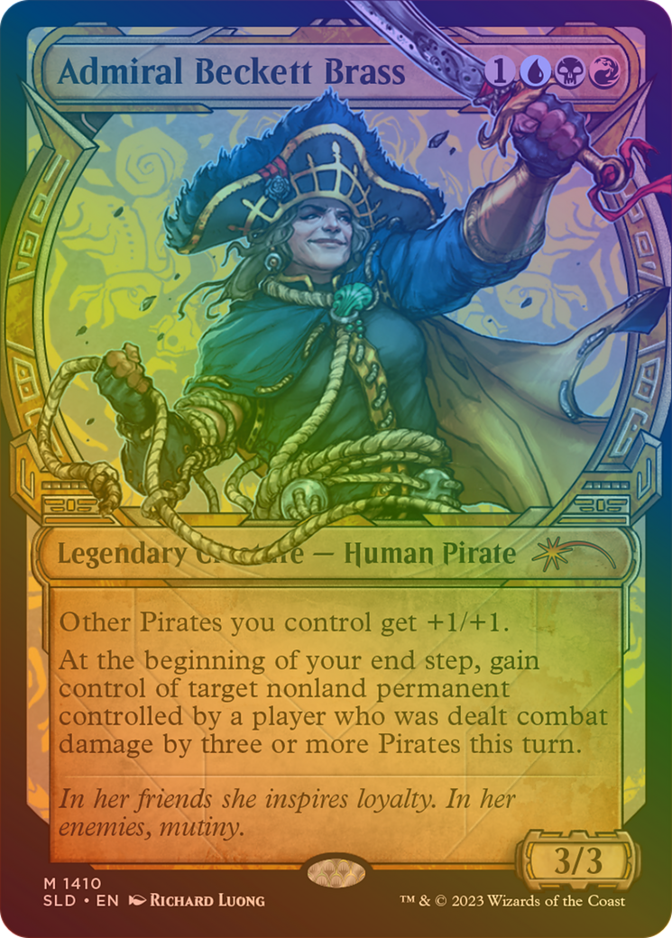 Admiral Beckett Brass (SLD-1410★) [Secret Lair Drop]: (Showcase) Foil