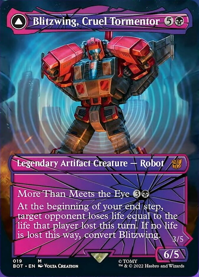 Blitzwing, Cruel Tormentor // Blitzwing, Adaptive Assailant (BOT-019) [Transformers]: (convertdfc, shatteredglass) (Borderless)