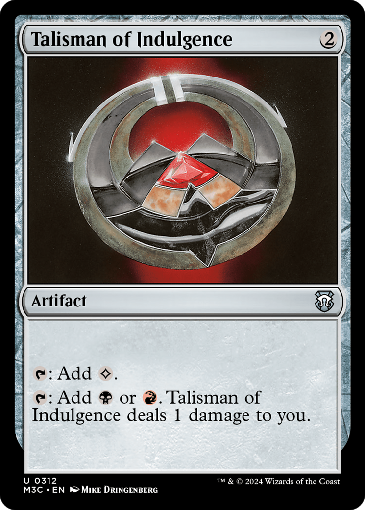Talisman of Indulgence (M3C-312) [Modern Horizons 3 Commander]