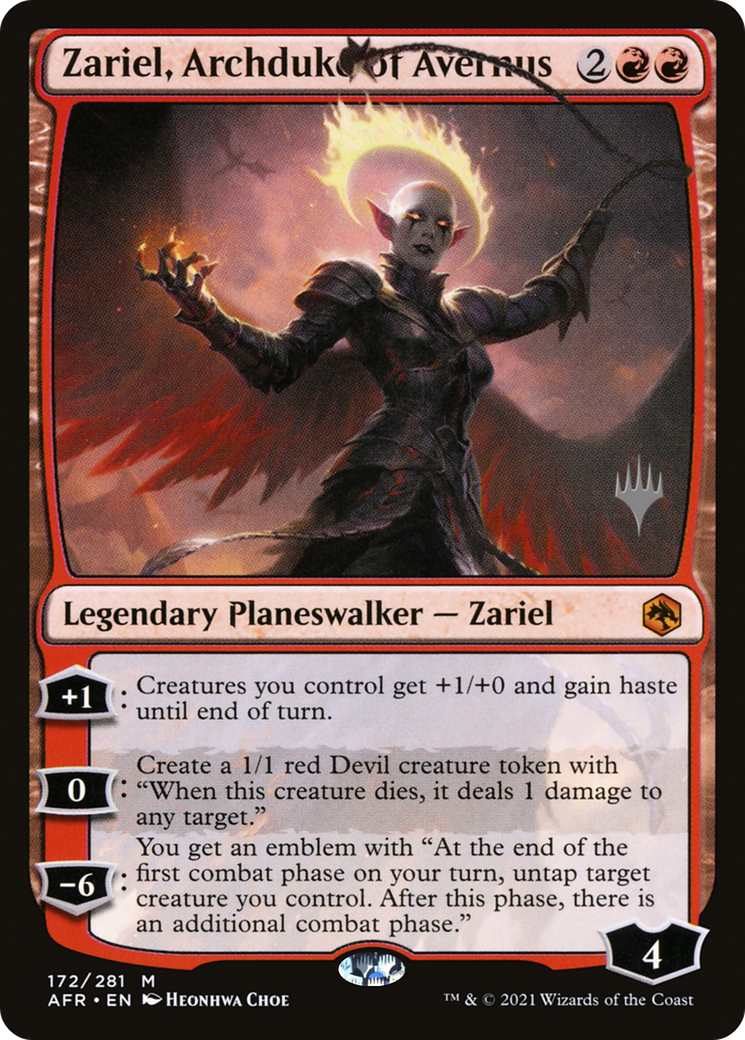 Zariel, Archduke of Avernus (PPAFR-172P) [Promo Pack: Adventures in the Forgotten Realms Promos]
