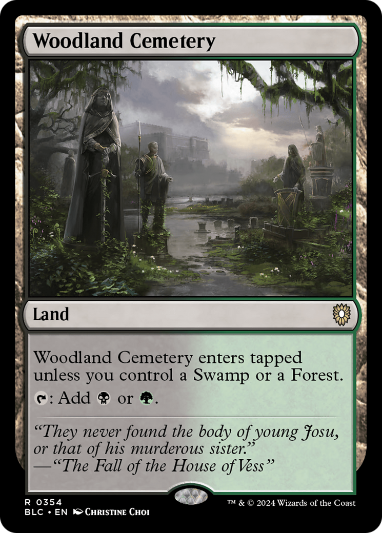 Woodland Cemetery (BLC-354) [Bloomburrow Commander]