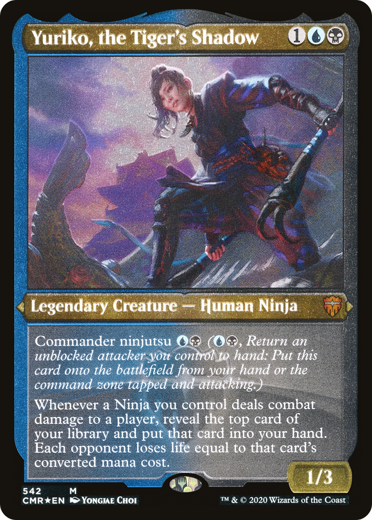 Yuriko, the Tiger's Shadow (Foil Etched) (CMR-542) [Commander Legends] Etched Foil
