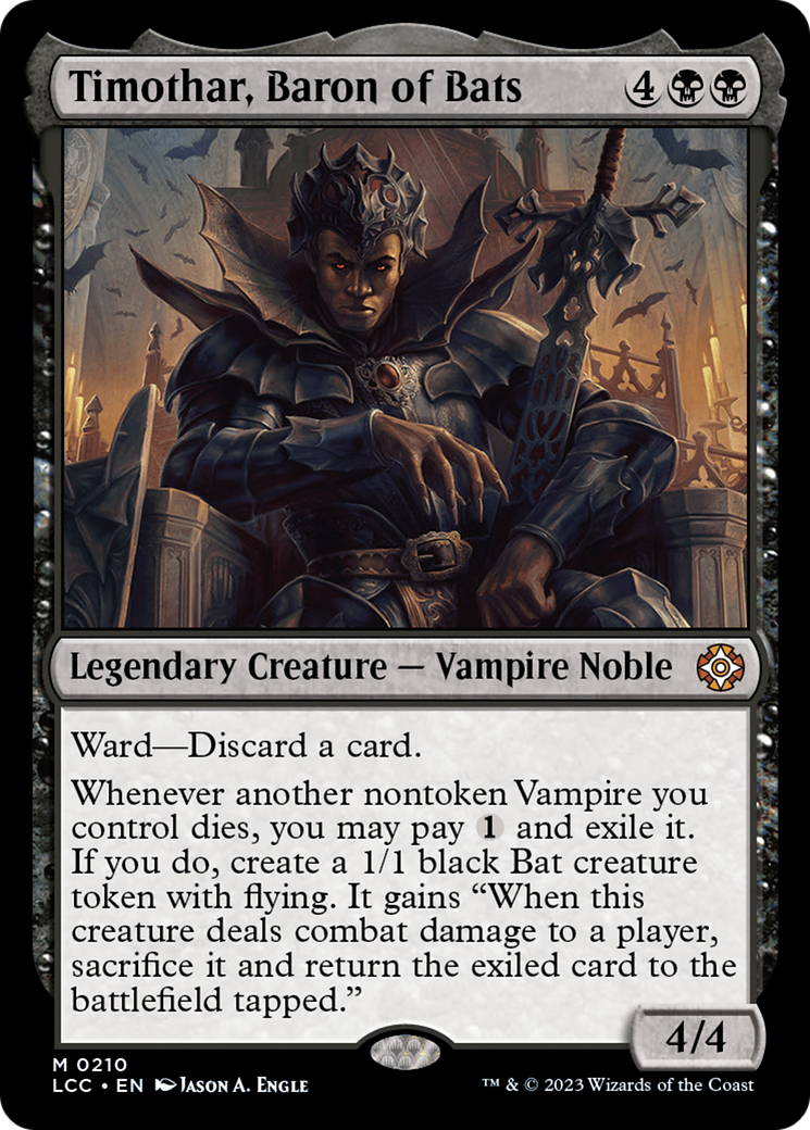Timothar, Baron of Bats (LCC-210) [The Lost Caverns of Ixalan Commander]