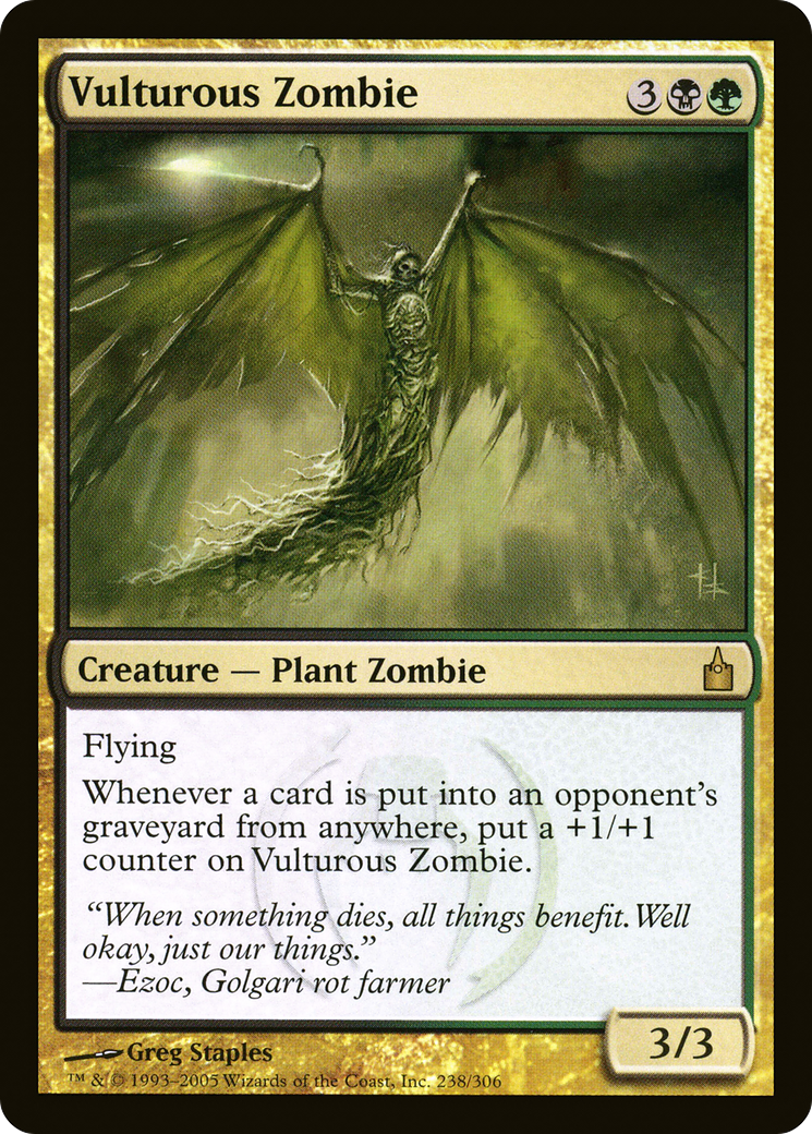 Vulturous Zombie (RAV-238) [Ravnica: City of Guilds] Foil