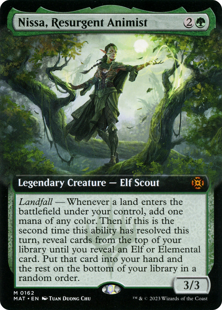 Nissa, Resurgent Animist (MAT-162) [March of the Machine: The Aftermath]: (Extended Art) Foil