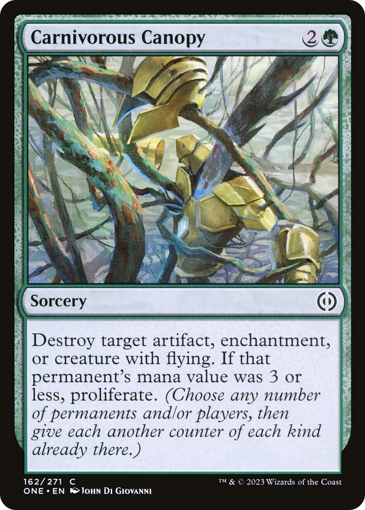 Carnivorous Canopy (ONE-162) [Phyrexia: All Will Be One] Foil